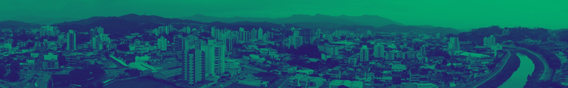 Panorama urbano de Brusque em destaque institucional da SDEI